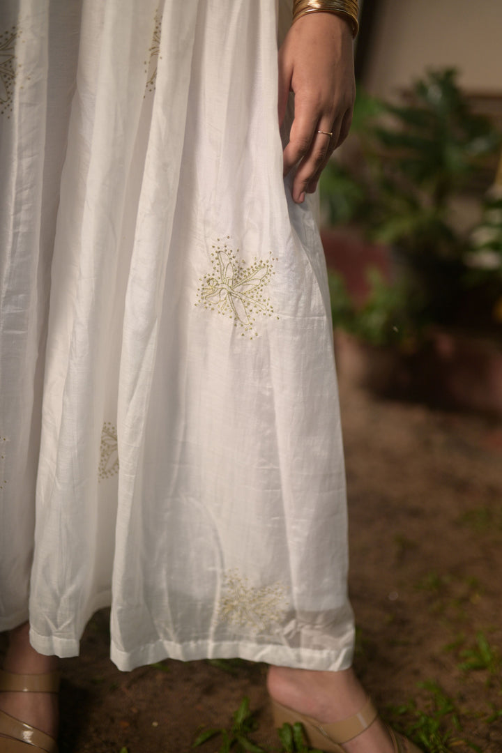 Bemberg Cupro Silk Jumpsuit with Golden dragonfly