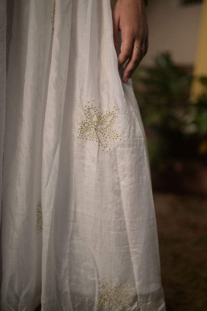 Bemberg Cupro Silk Jumpsuit with Golden dragonfly