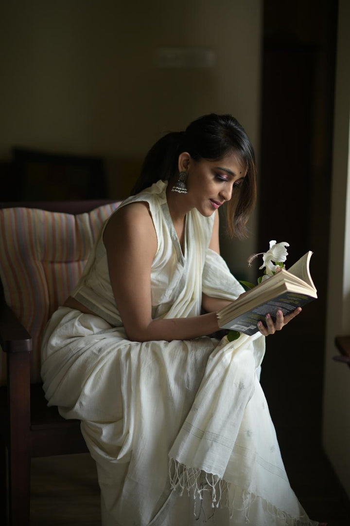 Silver Saree