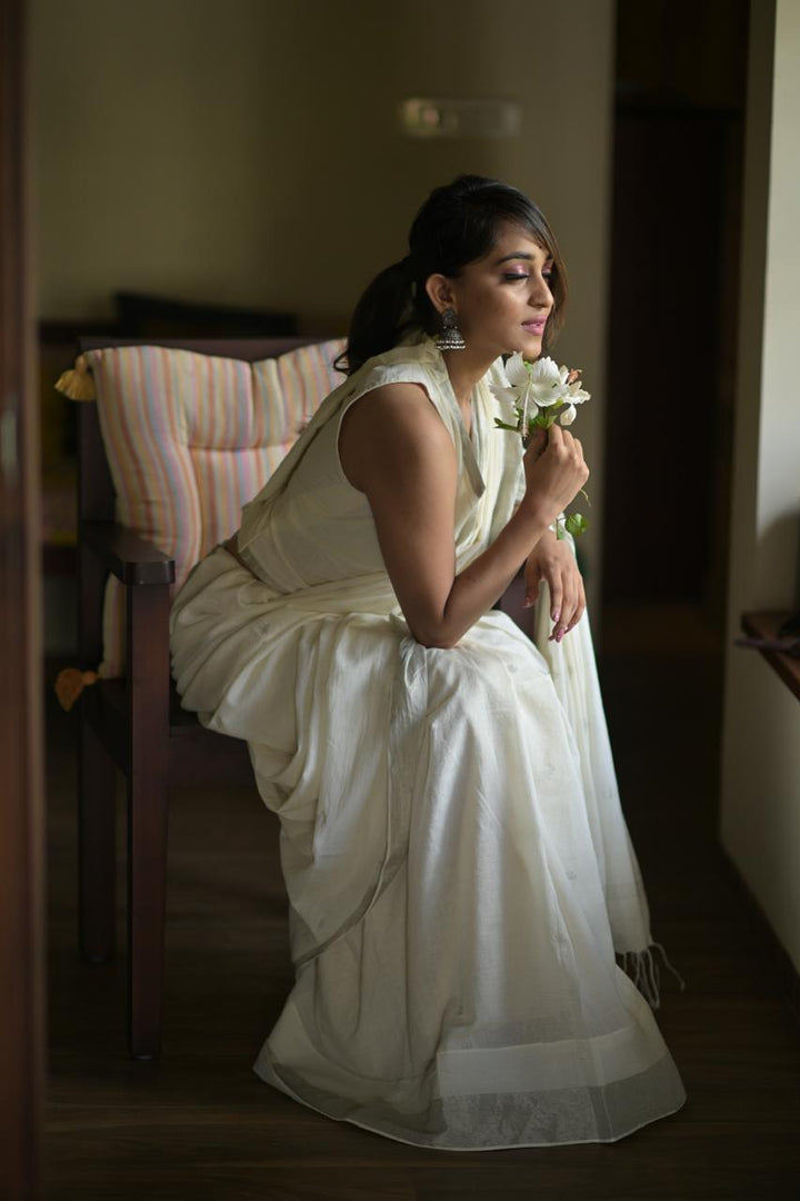 Silver Saree